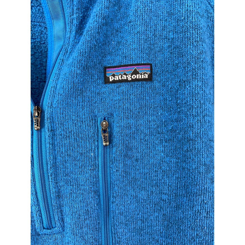 Patagonia Better Sweater 1/4 Zip Men XL Blue Excellent Heathered Fleece Pullover - Picture 3 of 7